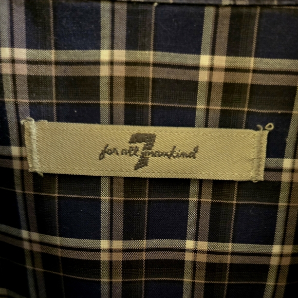 7 For All Mankind Men's XL Long Sleeve Oxford - Picture 3 of 5